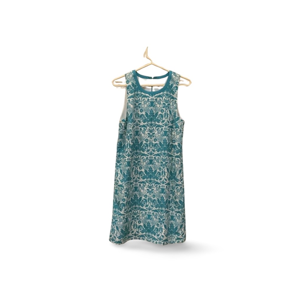 LOFT Outlet Teal and White Dress Sz M